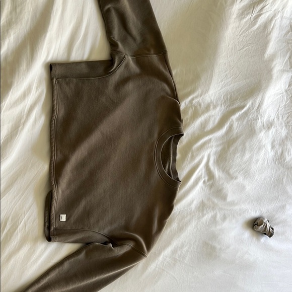 Vuori Tops - Olive Green Vuori Cropped Sweatshirt